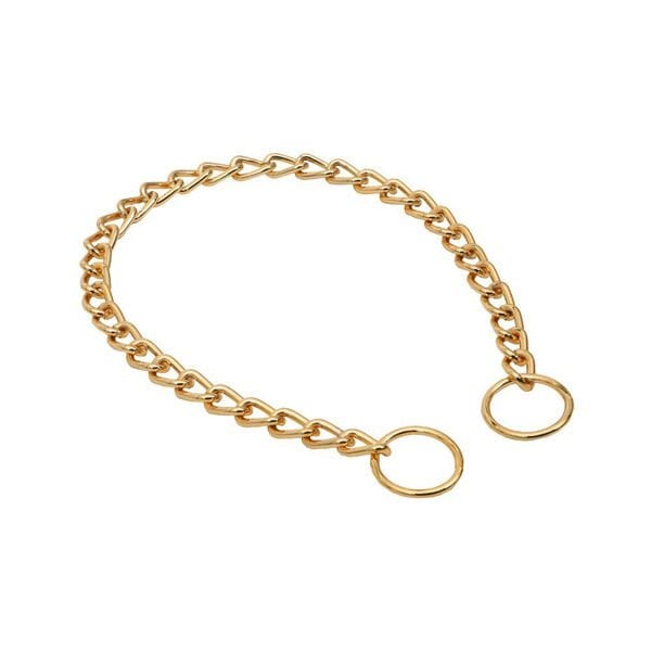 Doggie 3X50 50 Cm Altın Rengi Zincir Boğmalı Tasma | Köpek Eğitim Tasması