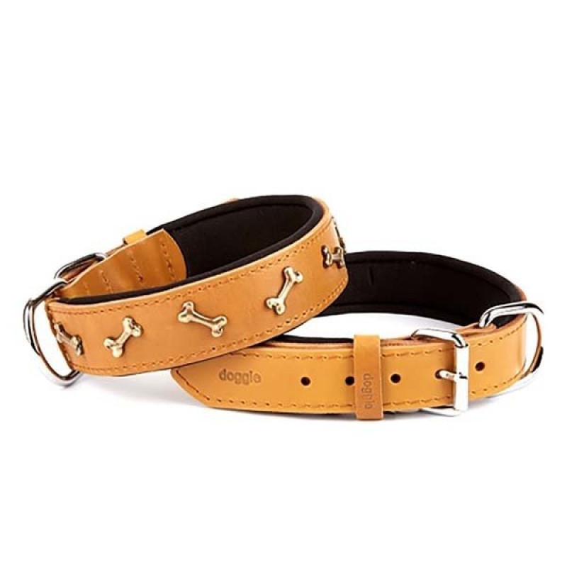 Doggie 3x50 Cm Comfort Deri Kemik Süslü Boyun Tasması Medium Camel | Köpek Boyun Tasması Doggie 3x50 Cm Comfort Deri Kemik Süslü Boyun Tasması Medium Camel | Köpek Boyun Tasması