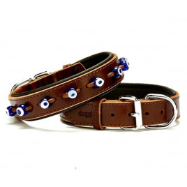 3x50 Cm Comfort Deri Nazar Boncuklu Boyun Tasması Medium Kahverengi | Köpek Boyun Tasması 3x50 Cm Comfort Deri Nazar Boncuklu Boyun Tasması Medium Kahverengi | Köpek Boyun Tasması