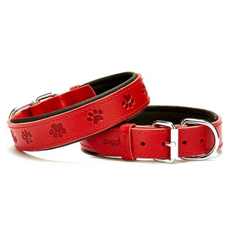 Doggie 3x50 Cm Comfort Deri Pati Desenli Boyun Tasması Medium Kırmızı | Köpek Boyun Tasması Doggie 3x50 Cm Comfort Deri Pati Desenli Boyun Tasması Medium Kırmızı | Köpek Boyun Tasması
