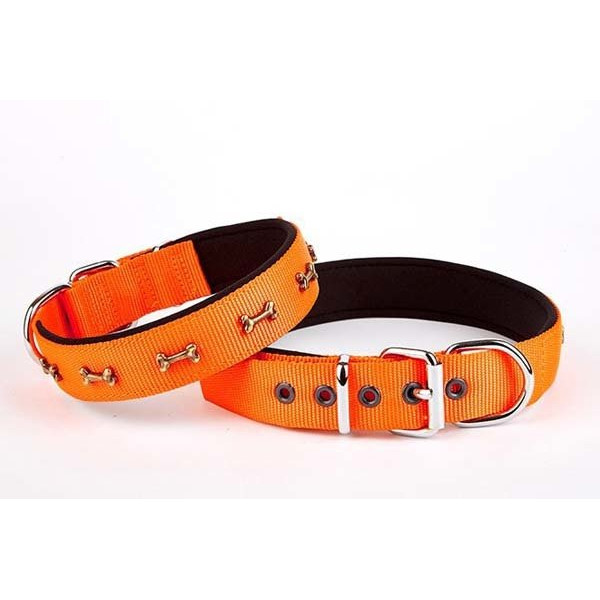 Doggie 3x55 Cm Comfort Dokuma Kemikli Köpek Boyun Tasması Large Turuncu | Köpek Boyun Tasması