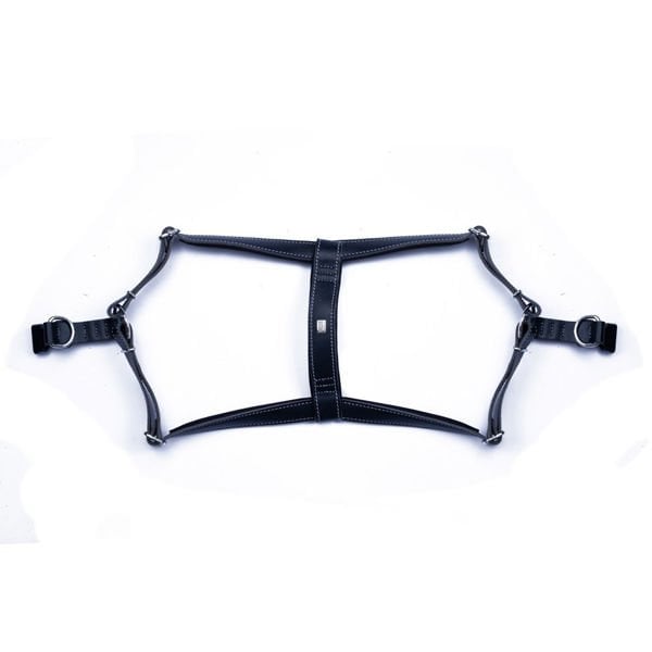 Doggie 3x70 80 Cm Konfor Ronin Deri Göğüs Tasması Siyah | Köpek Göğüs Tasması