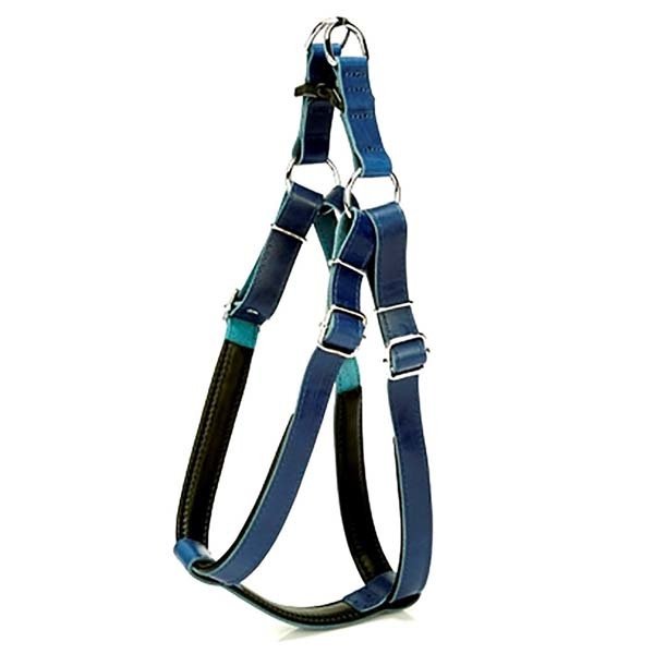 Doggie 3x80 Cm Fırstclass Deri Ronın Göğüs Tasması XxLarge Mavi | Köpek Göğüs Tasması