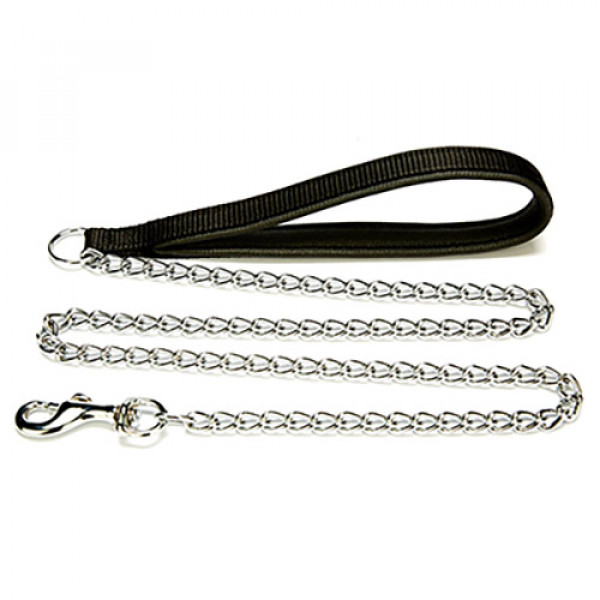 Doggie 4x110 Cm Konfor Dokuma Saplı Zincir Gezdirme Siyah | Köpek Gezdirme Tasması