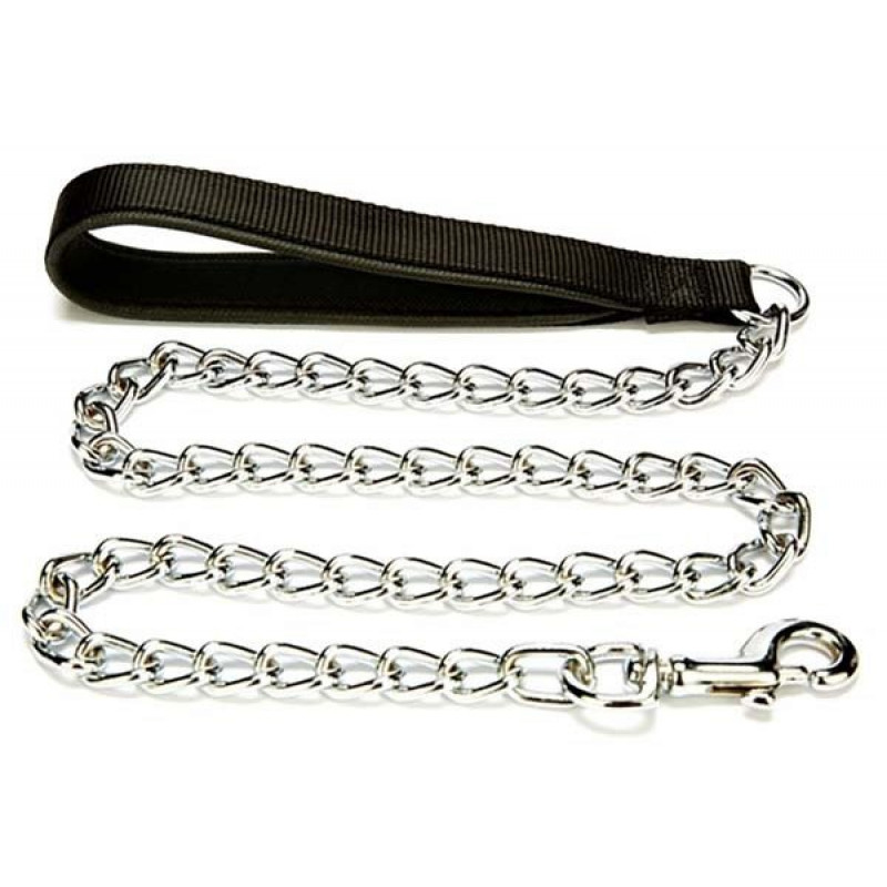 Doggie 4x110 Cm Konfor Dokuma Saplı Zincir Gezdirme Siyah | Köpek Gezdirme Tasması