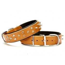4x55 Cm Güçlü Deri Çivili Boyun Tasması Small Camel | Köpek Boyun Tasması 4x55 Cm Güçlü Deri Çivili Boyun Tasması Small Camel | Köpek Boyun Tasması