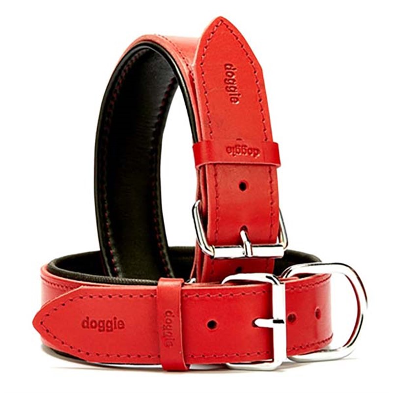 Doggie 4x57-65 Cm Yumuşak Pedli Firstclass Deri Boyun Tasma Kırmızı | Köpek Boyun Tasması Doggie 4x57-65 Cm Yumuşak Pedli Firstclass Deri Boyun Tasma Kırmızı | Köpek Boyun Tasması