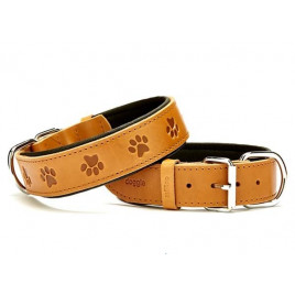 4x65 CmComfort Deri Pati Desenli Boyun Tasması Large Camel | Köpek Boyun Tasması