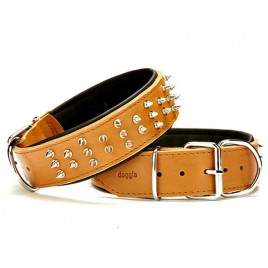 5x50-60 Cm Çift Kat Deri Ex.Güçlü Çivili Boyun Tasması Camel | Köpek Boyun Tasması 5x50-60 Cm Çift Kat Deri Ex.Güçlü Çivili Boyun Tasması Camel | Köpek Boyun Tasması