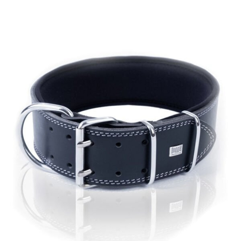 Doggie 6x55-65 Cm Çift Kat Deri Güçlü Sade Boyun Tasma Siyah | Köpek Boyun Tasması
