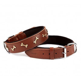 Comfort Deri Kemik Süslü Köpek Boyun Tasması Medium Kahverengi 3.5x47-55 Cm | Köpek Boyun Tasması Comfort Deri Kemik Süslü Köpek Boyun Tasması Medium Kahverengi 3.5x47-55 Cm | Köpek Boyun Tasması