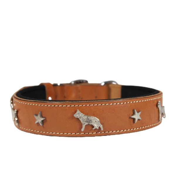 Doggie Comfort Deri Süslü Boyun Tasması Small Camel | Köpek Boyun Tasması