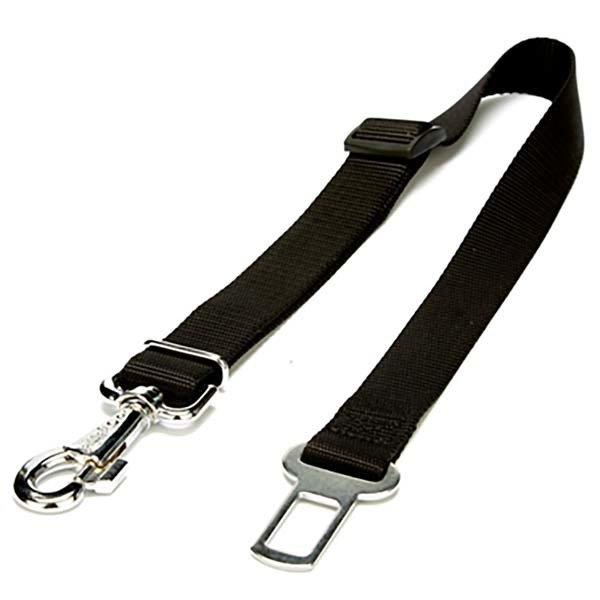 Doggie Dokuma Emniyet Kemerli Köpek Bağlantı Aparatı Medium Siyah 2,5x50-80 Cm