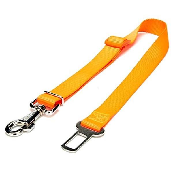 Doggie Dokuma Emniyet Kemerli Köpek Bağlantı Aparatı Medium Turuncu 2,5x50-80 Cm