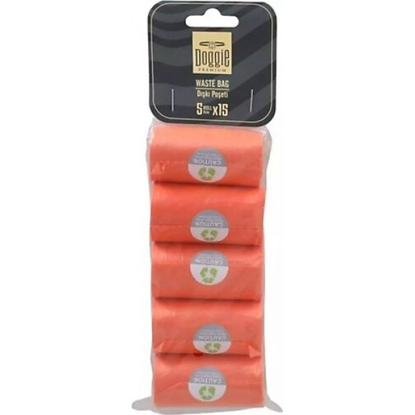 Doggie Köpek Dışkı Toplama Poşeti 15 Li 5 Adet Rulo | Köpek Tuvalet Ve Dışkı Torbası