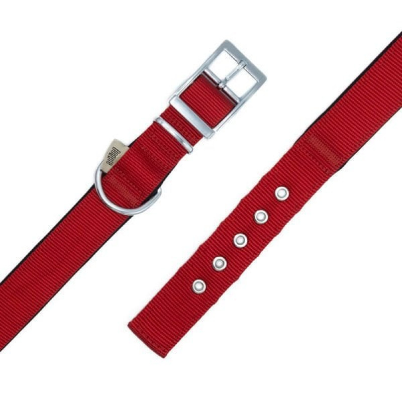 Doggie L Elit Dokuma Boyun Tasması Kırmızı 2.5x42-50 Cm | Köpek Boyun Tasması