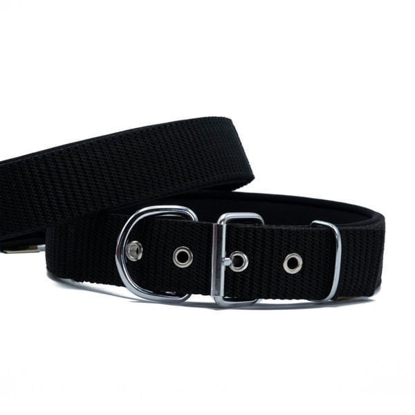 Doggie L Elit Dokuma Boyun Tasması Siyah 4x57-65 Cm | Köpek Boyun Tasması