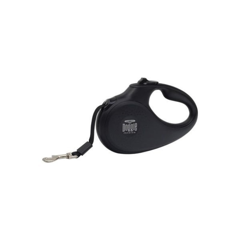 Doggie L Otomatik Tasma Master Seri Black | Otomatik Köpek Tasması