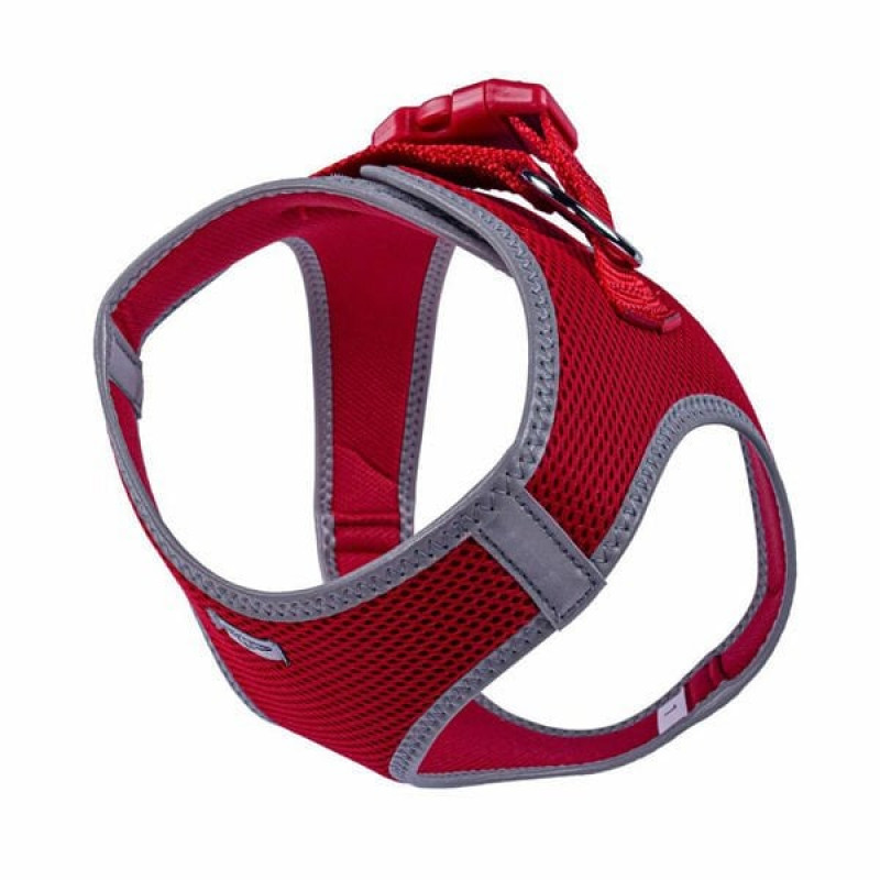 Doggie L Reflektör Havalı Dokuma Göğüs Tasması Kırmızı 42-48 Cm | Köpek Göğüs Tasması