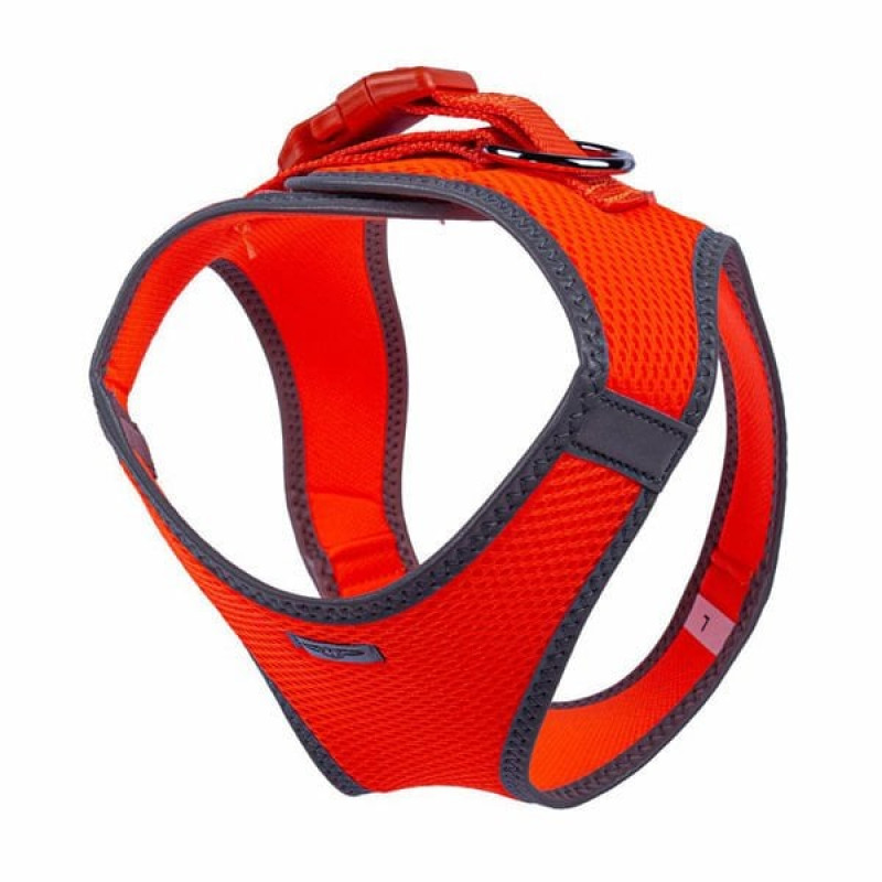 Doggie L Reflektör Havalı Dokuma Göğüs Tasması Turuncu 42-48 Cm | Köpek Göğüs Tasması