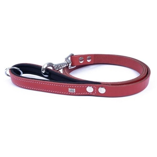 Doggie M Comfort Klasik Deri Gezdirme Tasması Kırmızı 3x60-60 Cm | Köpek Gezdirme Tasması