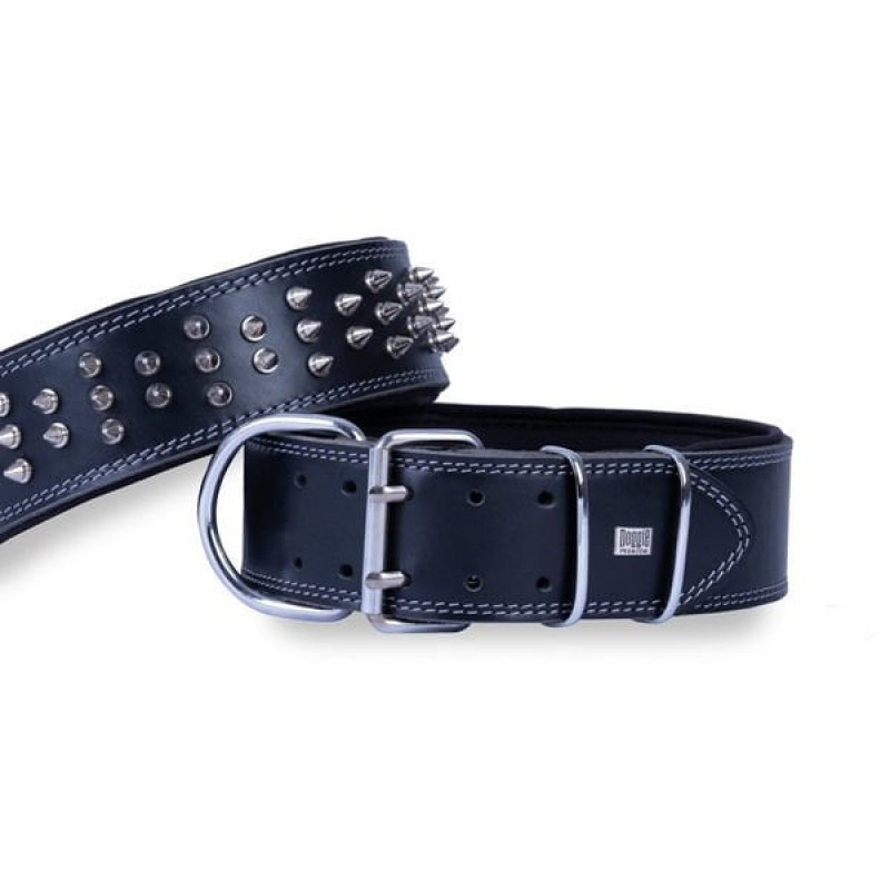 Doggie M Güçlü Deri Çivili Boyun Tasması Siyah 6x60-70 Cm | Köpek Boyun Tasması Doggie M Güçlü Deri Çivili Boyun Tasması Siyah 6x60-70 Cm | Köpek Boyun Tasması