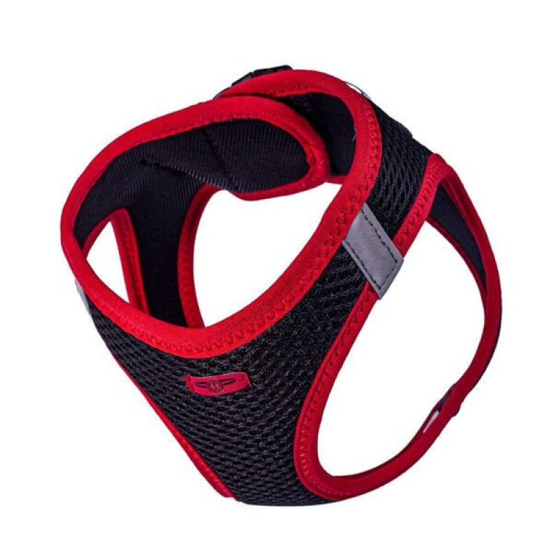 Doggie M Neon Havalı Dokuma Küçük Irk Göğüs Tasması Kırmızı 38-44 Cm | Köpek Göğüs Tasması