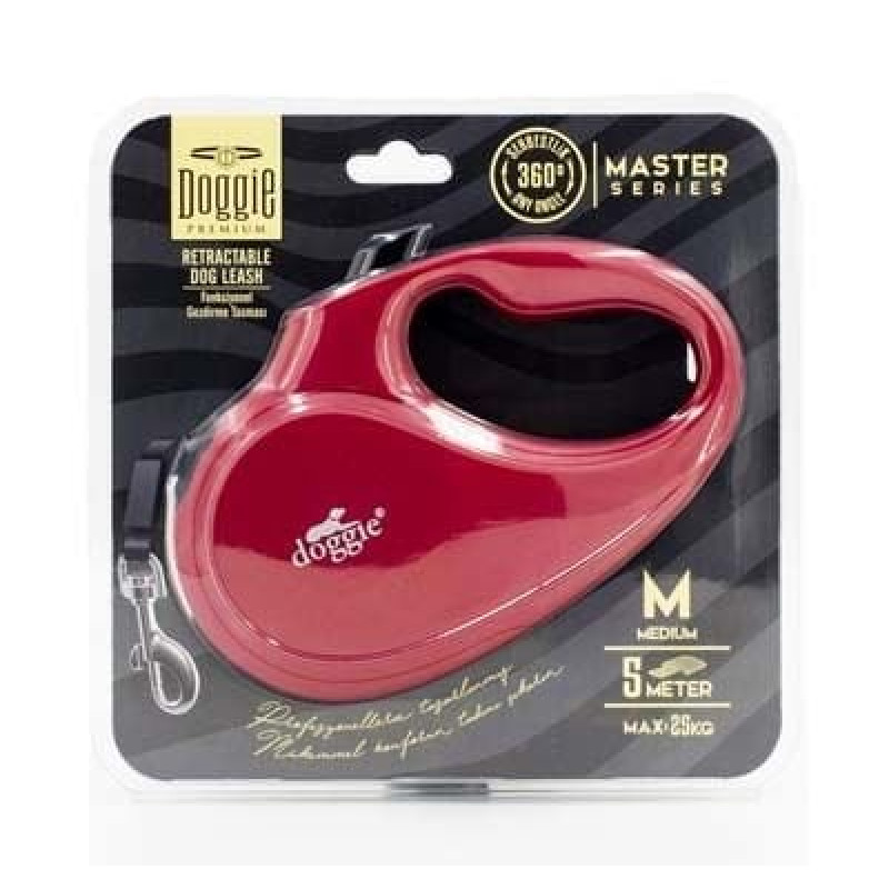 Doggie M Otomatik Tasma Master Seri Red | Otomatik Köpek Tasması