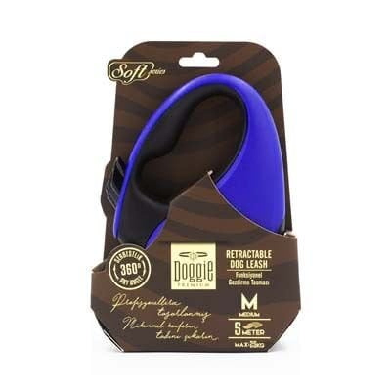 Doggie M Otomatik Tasma Soft Seri Blue | Otomatik Köpek Tasması