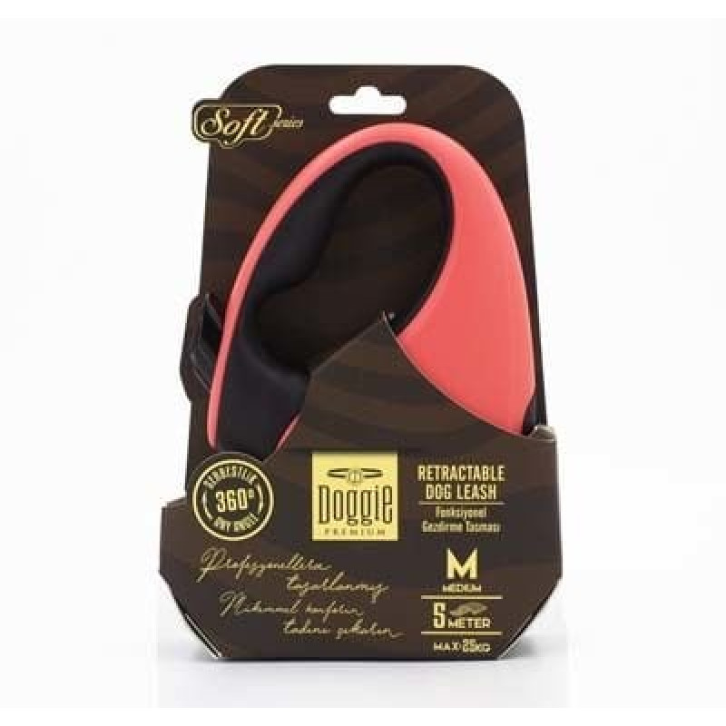 Doggie M Otomatik Tasma Soft Seri Pink | Otomatik Köpek Tasması