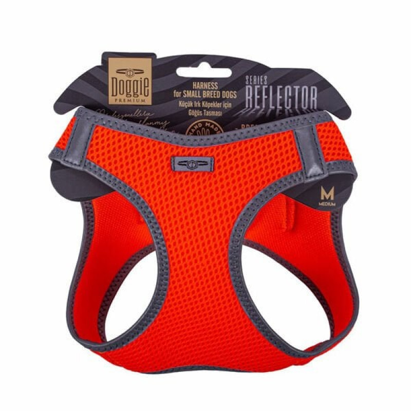 Doggie M Reflektör Havalı Dokuma Göğüs Tasması Turuncu 38-44 Cm | Köpek Göğüs Tasması Doggie M Reflektör Havalı Dokuma Göğüs Tasması Turuncu 38-44 Cm | Köpek Göğüs Tasması
