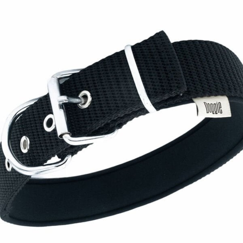 Doggie S Elit Dokuma Boyun Tasması Siyah 4x47-55 Cm | Köpek Boyun Tasması