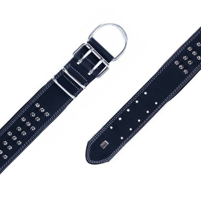 Doggie S Güçlü Deri Çivili Boyun Tasması Siyah 6x55-65 Cm | Köpek Boyun Tasması