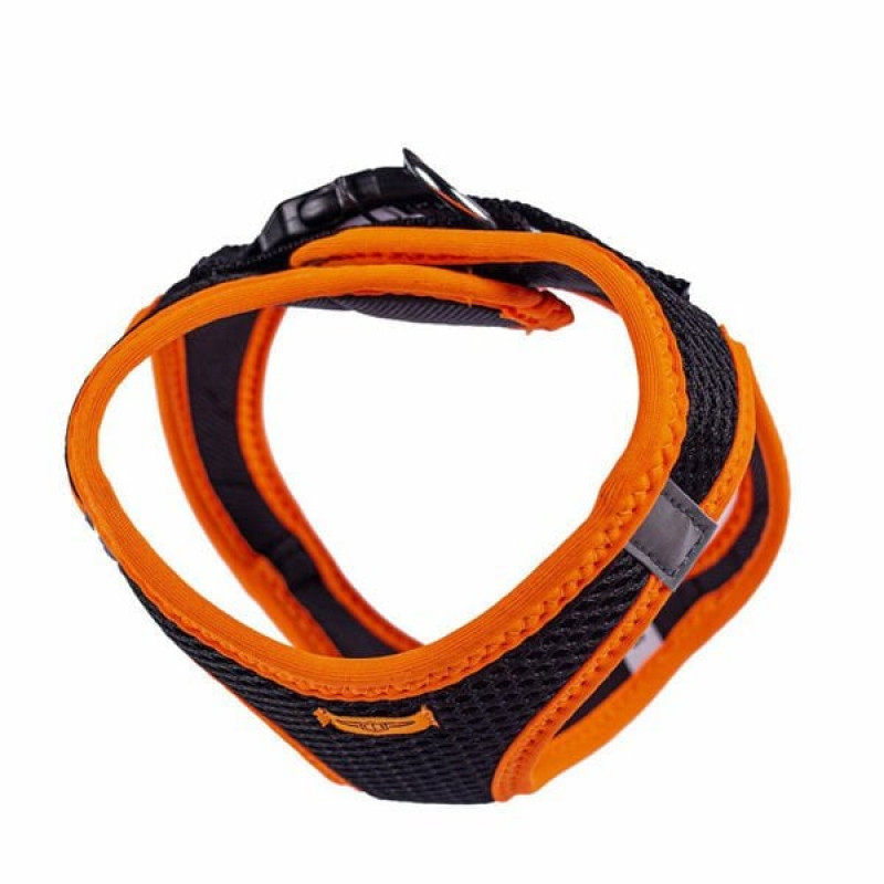 Doggie S Neon Havalı Dokuma Küçük Irk Göğüs Tasması Turuncu 32-38 Cm | Köpek Göğüs Tasması