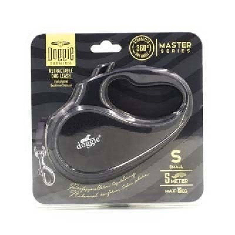 Doggie S Otomatik Tasma Master Seri Black | Otomatik Köpek Tasması