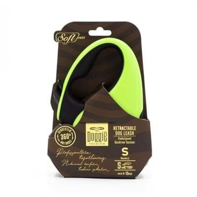 Doggie S Otomatik Tasma Soft Seri Green | Otomatik Köpek Tasması