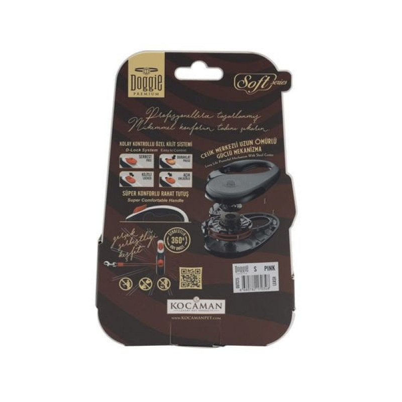 Doggie S Otomatik Tasma Soft Seri Pink | Otomatik Köpek Tasması