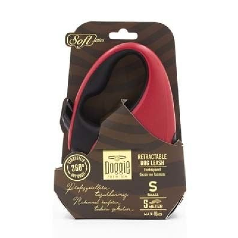 Doggie S Otomatik Tasma Soft Seri Red | Otomatik Köpek Tasması