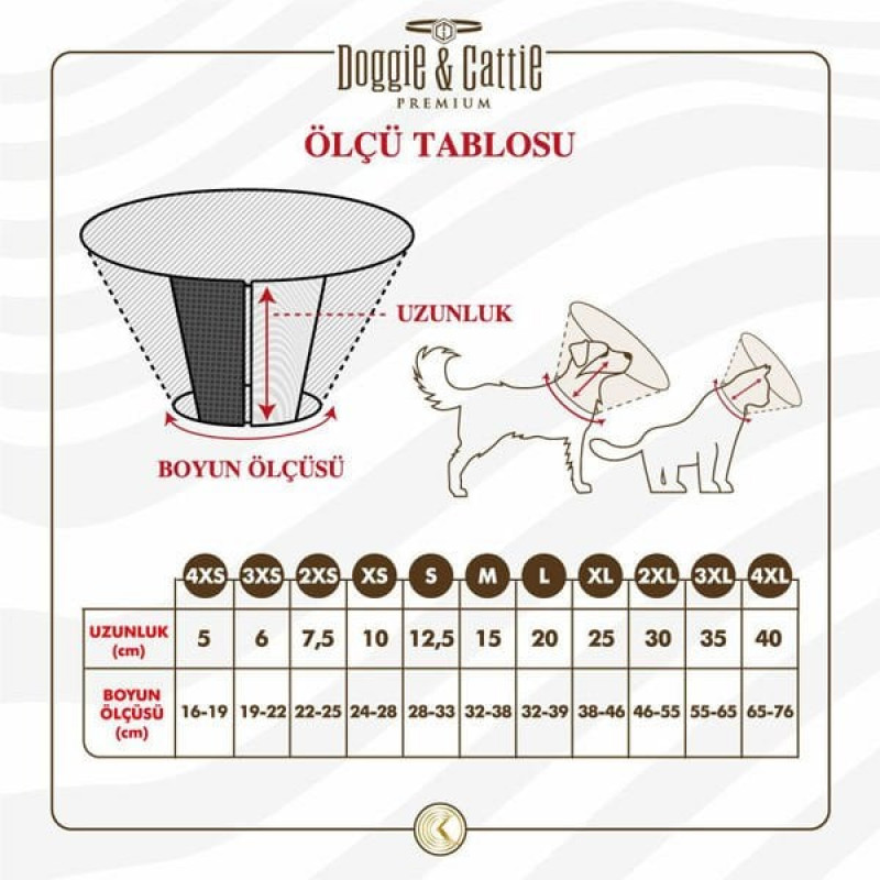 Doggie XL Comfort Elizabeth Yakalık 25x38-46 Cm | Köpek Medikal Ürün