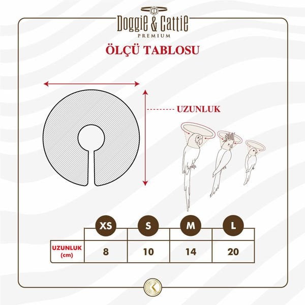 Doggie XS Elizabeth Yakalık 8 Cm | Kuş Diğer Ürünler