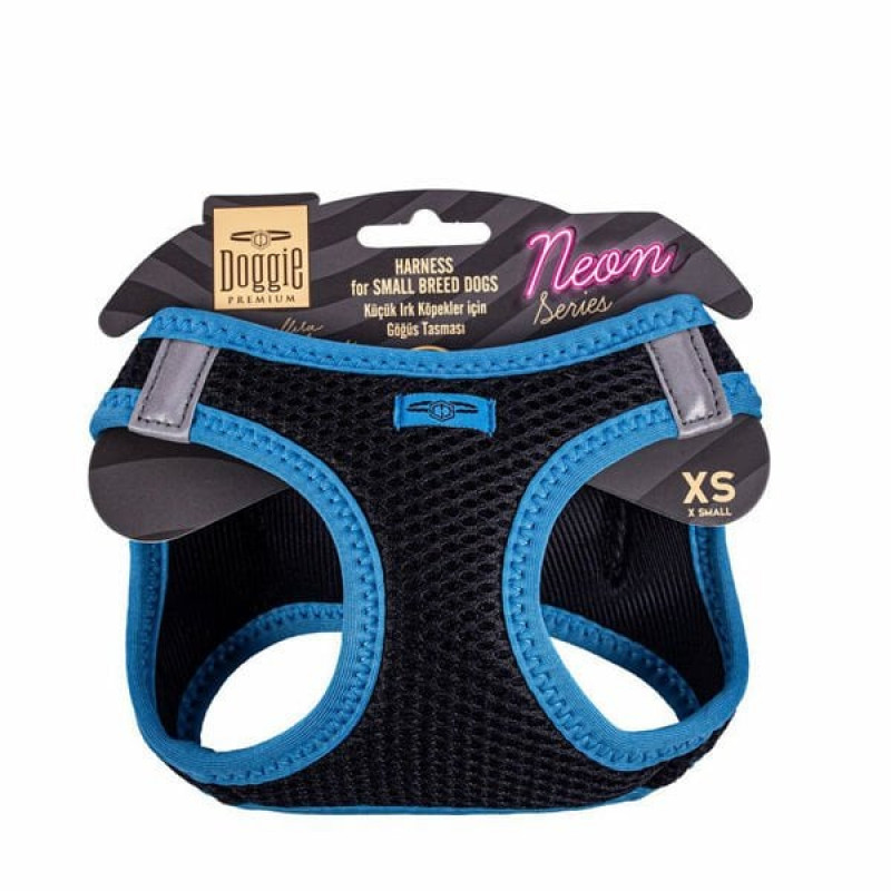 Doggie XS Neon Havalı Dokuma Küçük Irk Göğüs Tasması Mavi 30-34 Cm | Köpek Göğüs Tasması Doggie XS Neon Havalı Dokuma Küçük Irk Göğüs Tasması Mavi 30-34 Cm | Köpek Göğüs Tasması