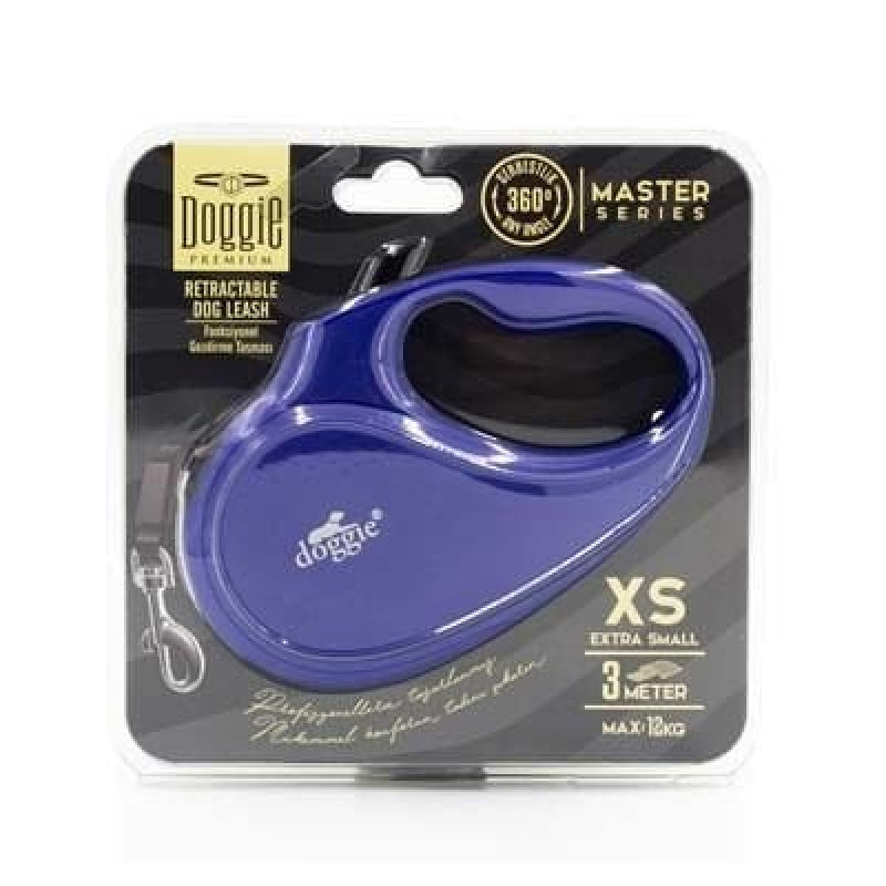Doggie XS Otomatik Tasma Master Seri Blue | Otomatik Köpek Tasması