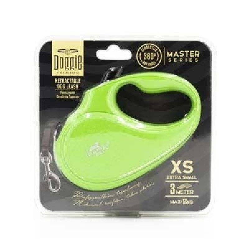 Doggie XS Otomatik Tasma Master Seri Green | Otomatik Köpek Tasması