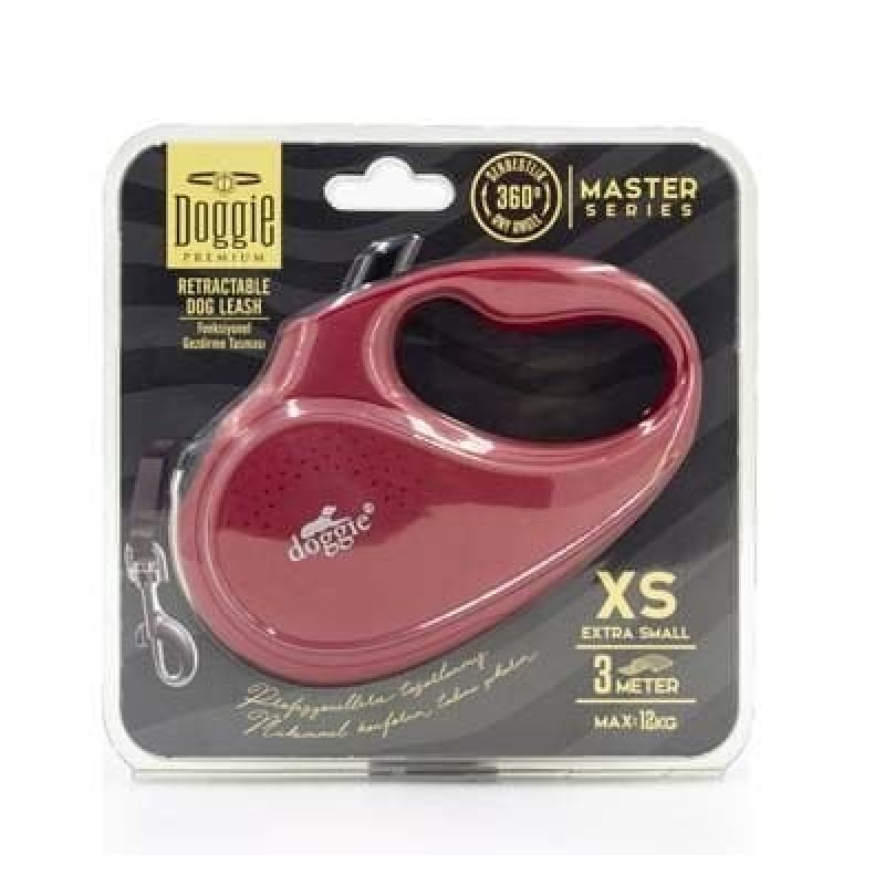 Doggie XS Otomatik Tasma Master Seri Red | Otomatik Köpek Tasması
