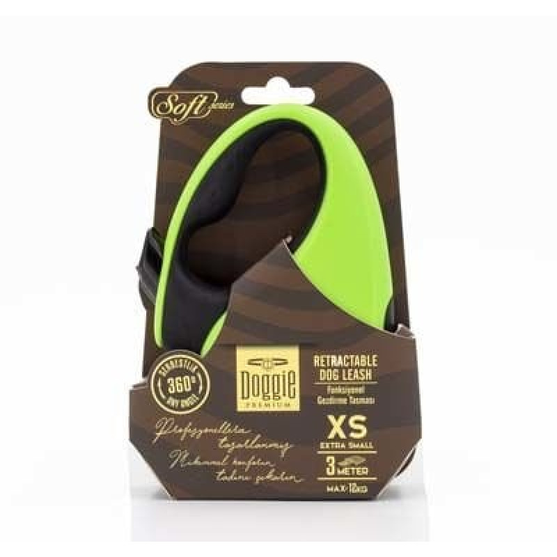 Doggie XS Otomatik Tasma Soft Seri Green | Otomatik Köpek Tasması