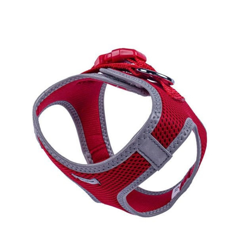 Doggie XS Reflektör Havalı Dokuma Göğüs Tasması Kırmızı 30-34 Cm | Köpek Göğüs Tasması