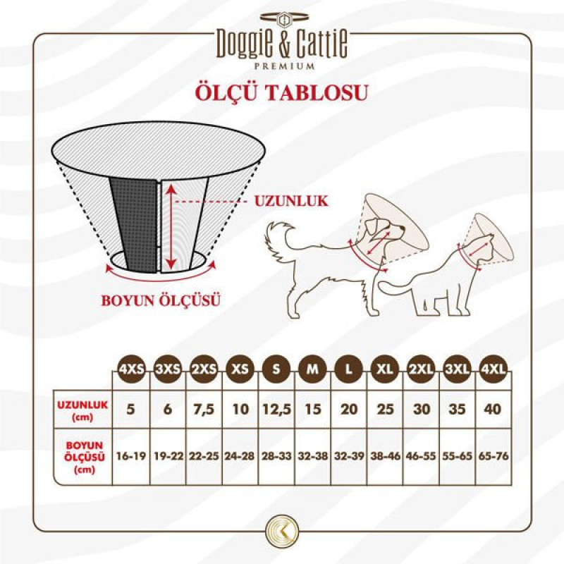 Doggie XXL Comfort Köpek Elizabeth Yakalığı 30x46-55 Cm | Köpek Aksesuarı