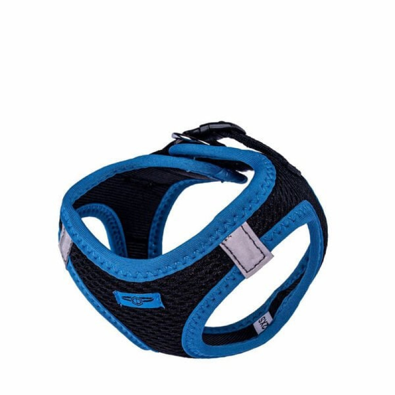 Doggie XXS Neon Havalı Dokuma Göğüs Tasması Mavi 26-30 Cm | Köpek Göğüs Tasması