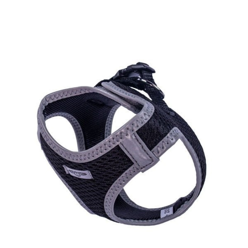 Doggie XXS Reflektör Havalı Dokuma Göğüs Tasması Siyah 26-30 Cm | Köpek Göğüs Tasması