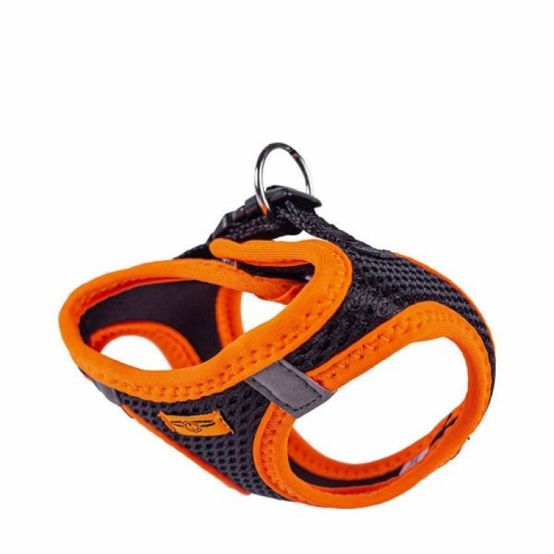 Doggie XXXS Neon Havalı Dokuma Göğüs Tasması Turuncu 22-26 Cm | Köpek Göğüs Tasması
